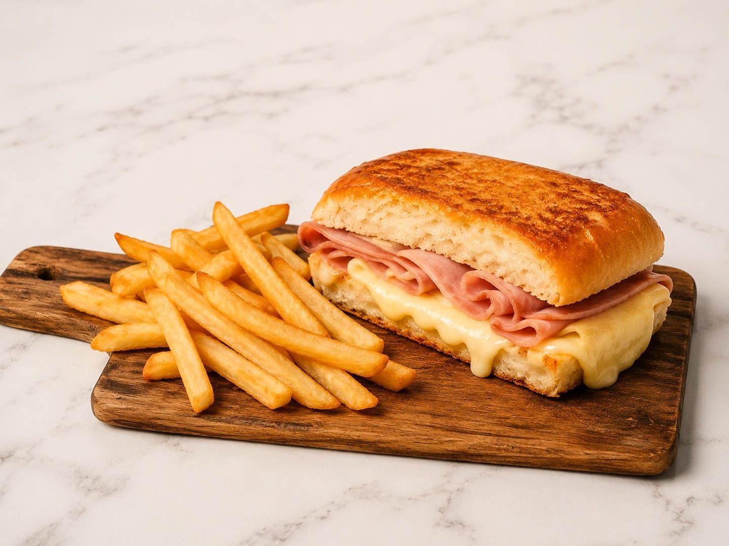 Pebete caliente + papas fritas