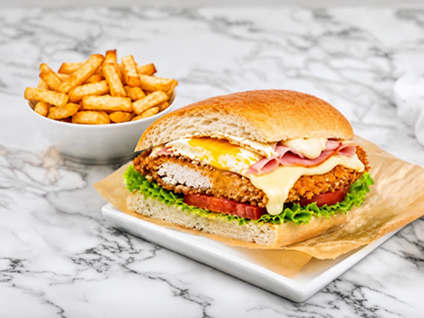 Sanwich de milanesa (mitad)