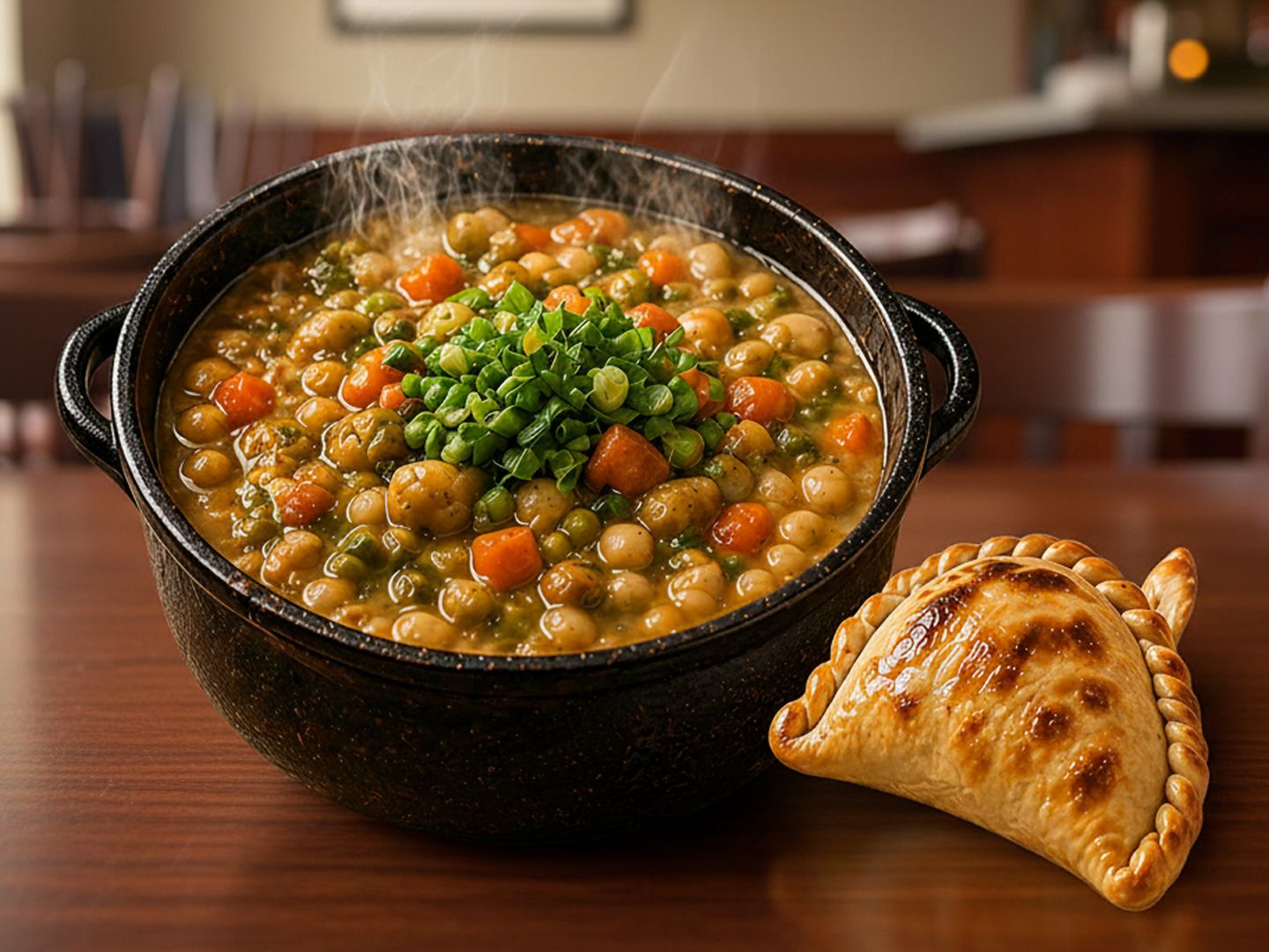 1 empanada + 1/2 kilo de locro