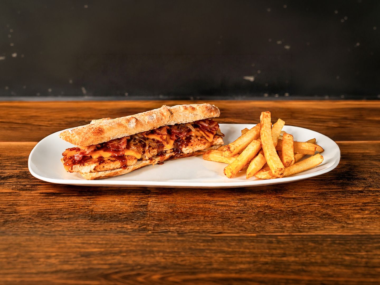 Sándwich chicken especial + papas