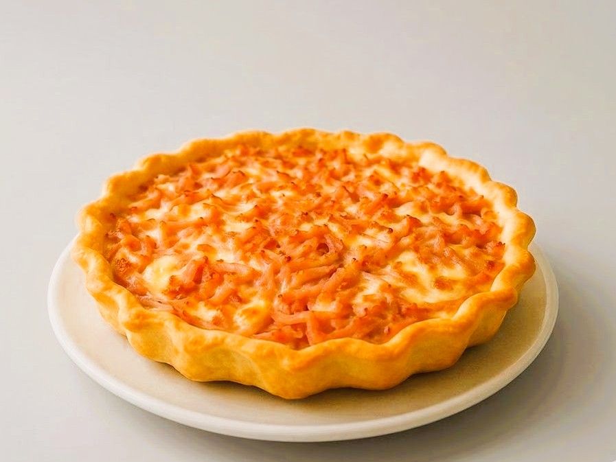 Tarta de jamón y queso.
