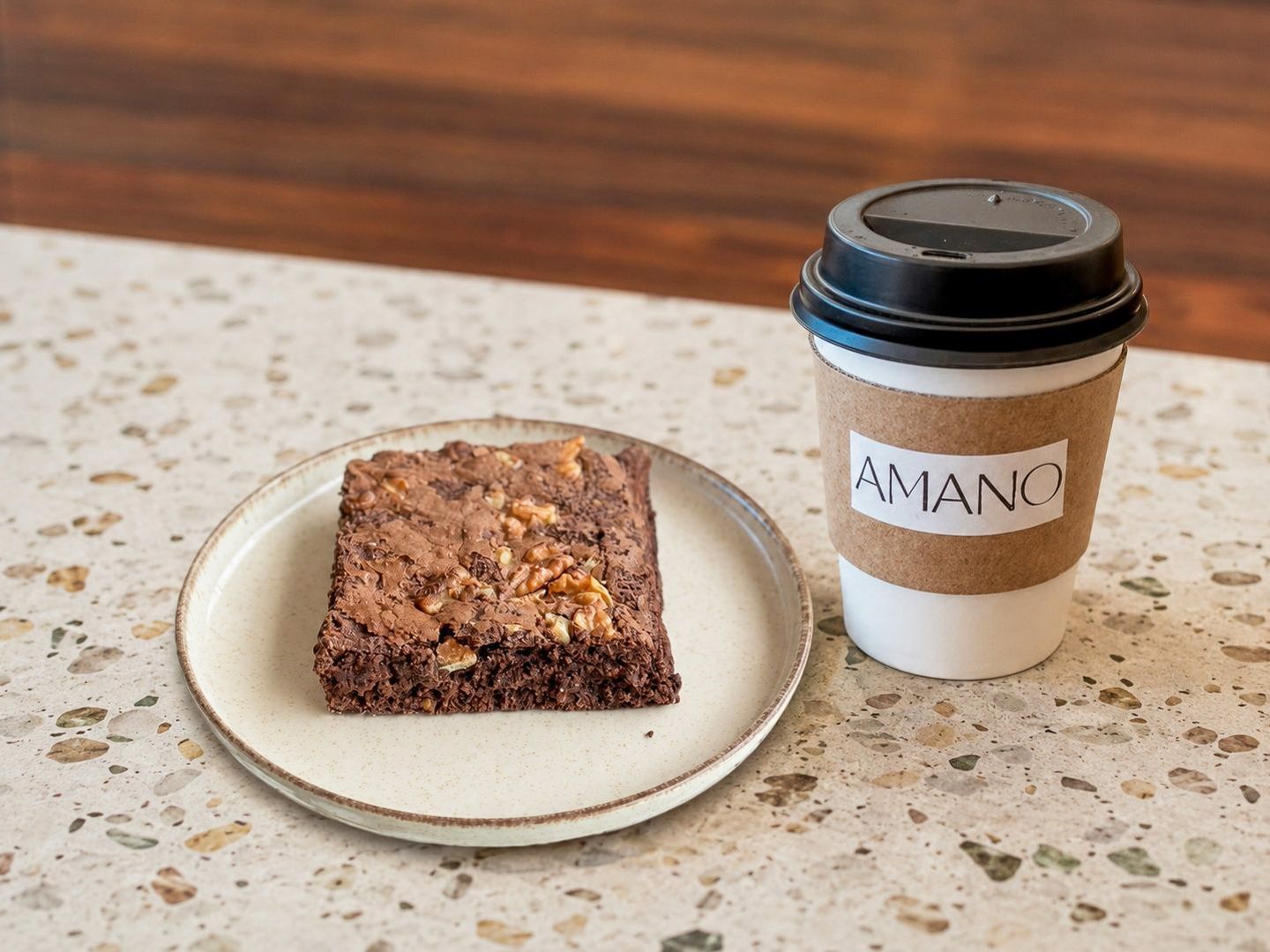 Submarino + porción de brownie