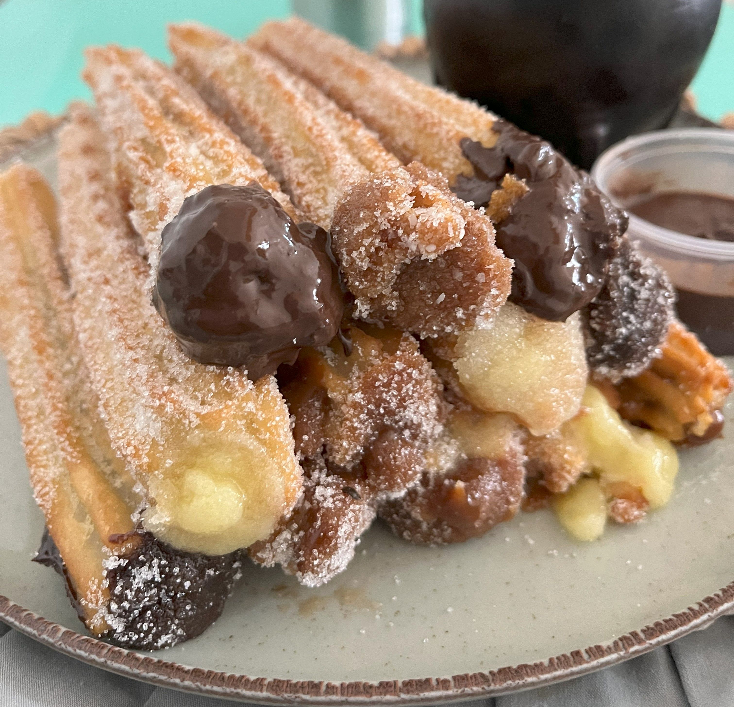Churros de crema pastelera (12 unidades)