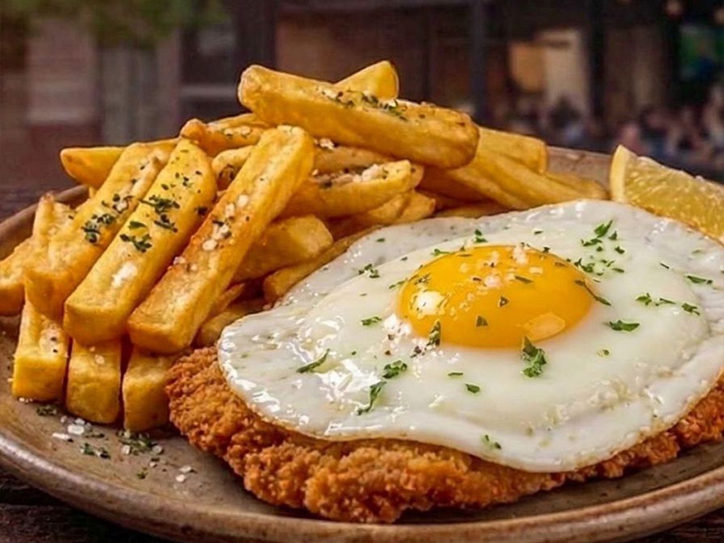 Milanesa a caballo