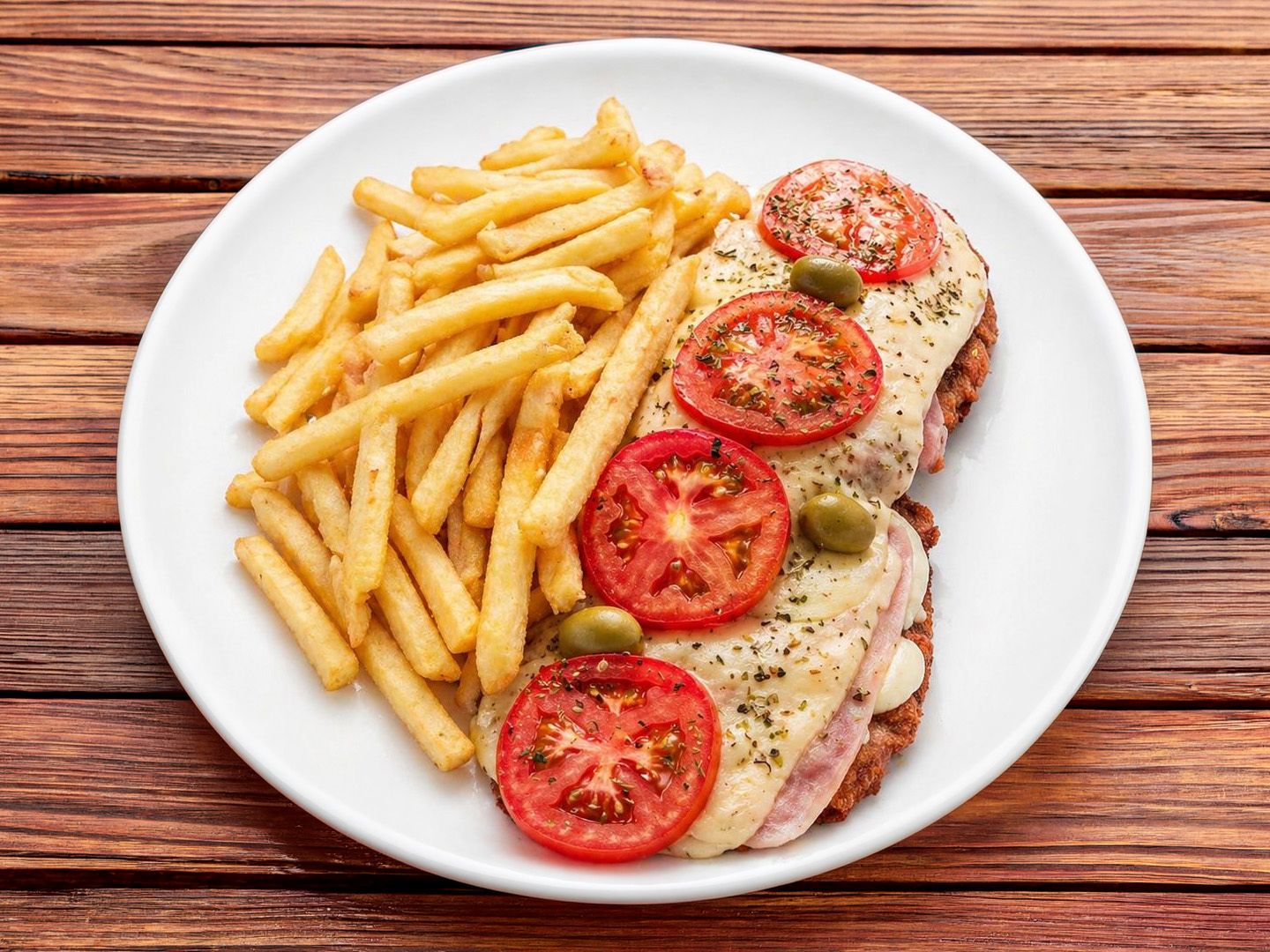 Milanesa a la napolitana+papas