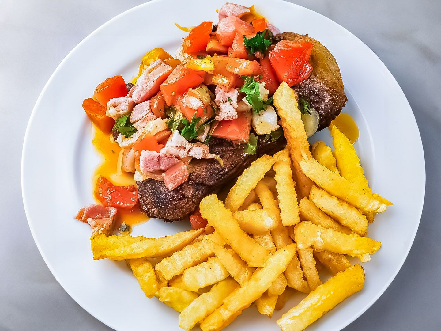 Ojo de bife eros + papas