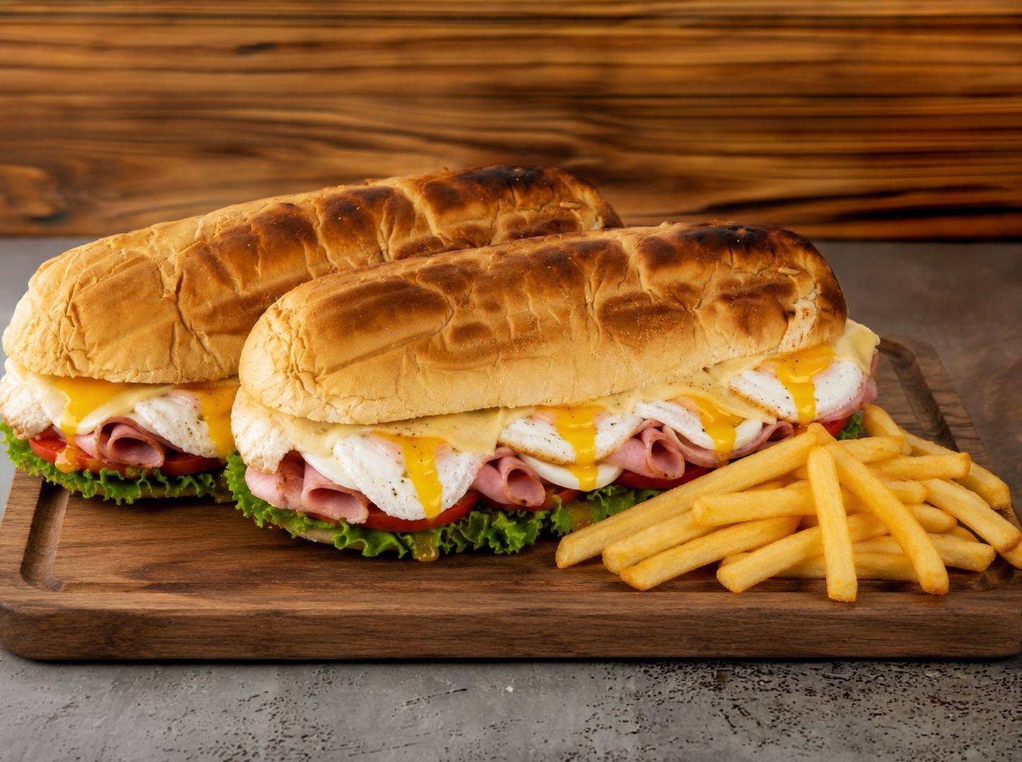 2x sándwich de lomo completo+papas