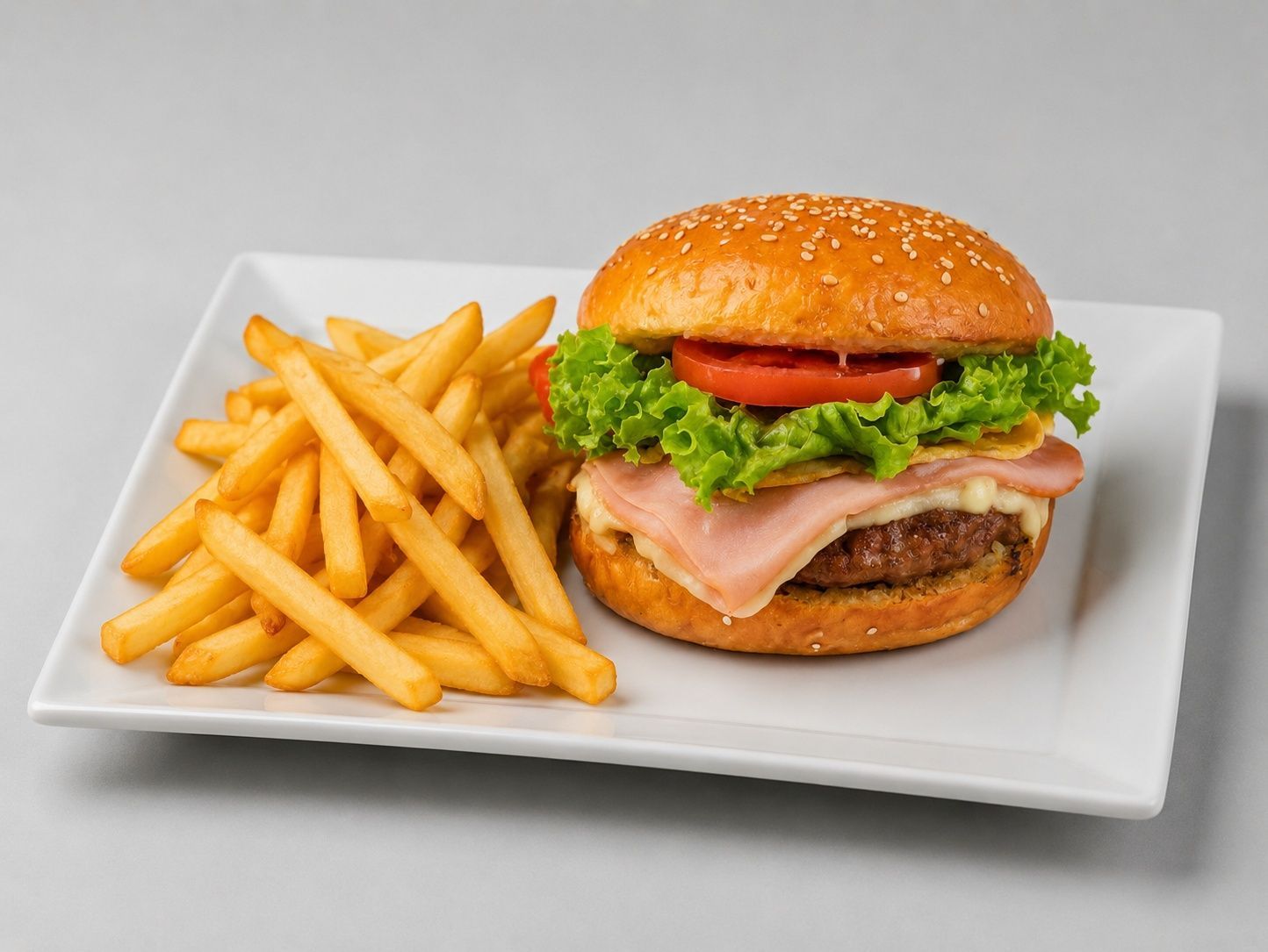 Hamburguesa completa+papas