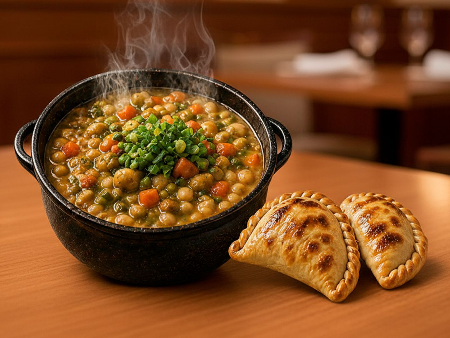 2 empanadas + 1 kilo de locro