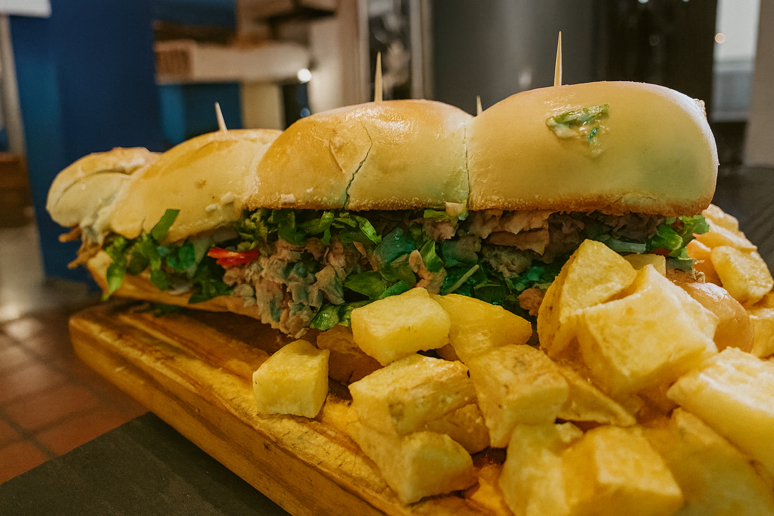 Sándwich de cerdo +fritas