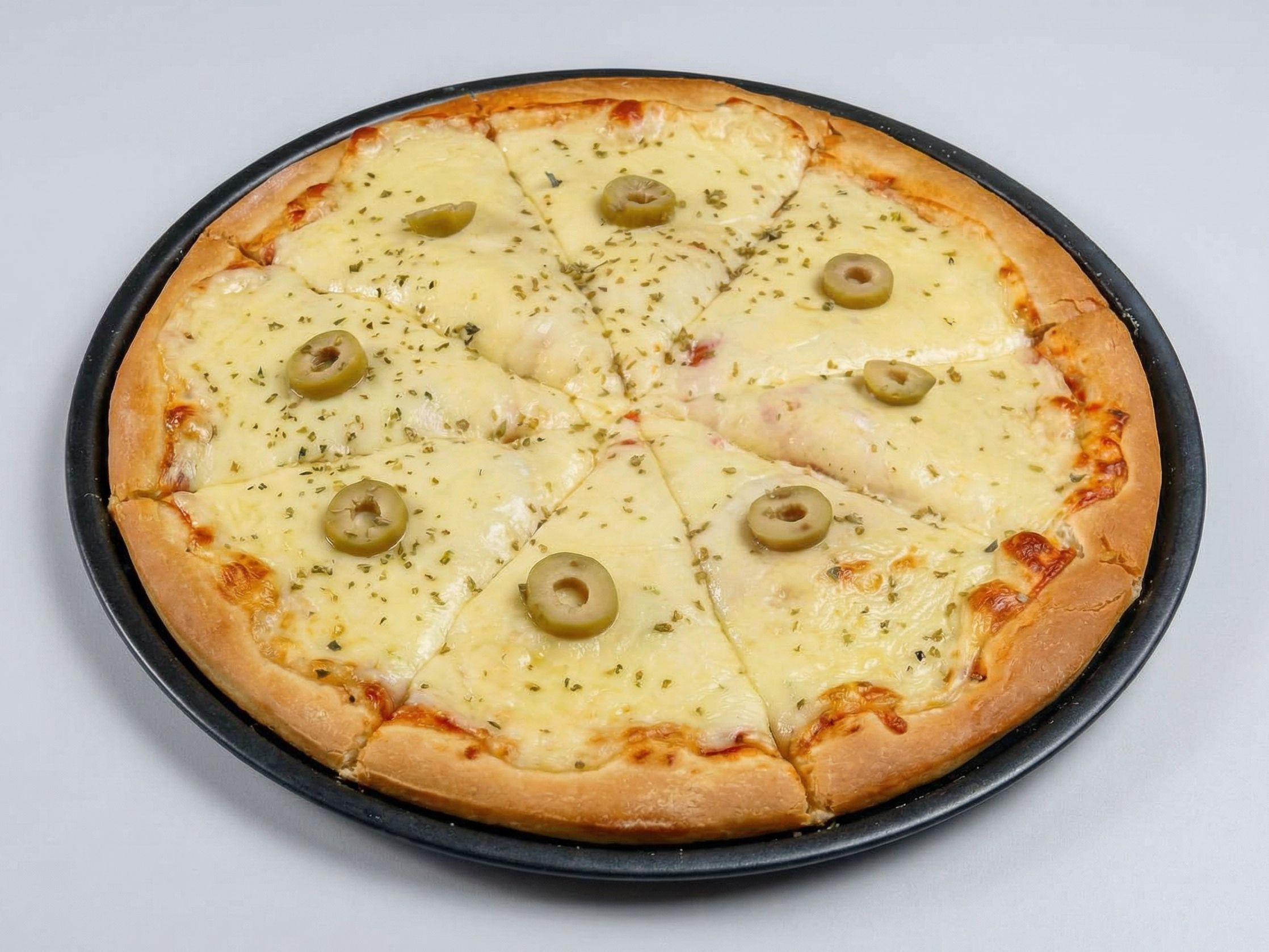 Media pizza doble muzzarella
