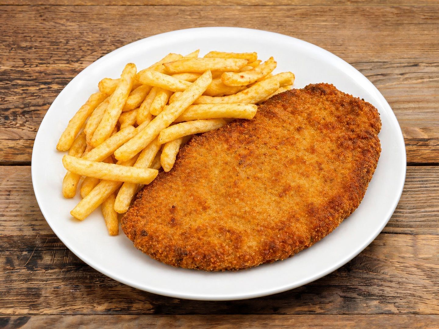 Milanesa con papas fritas
