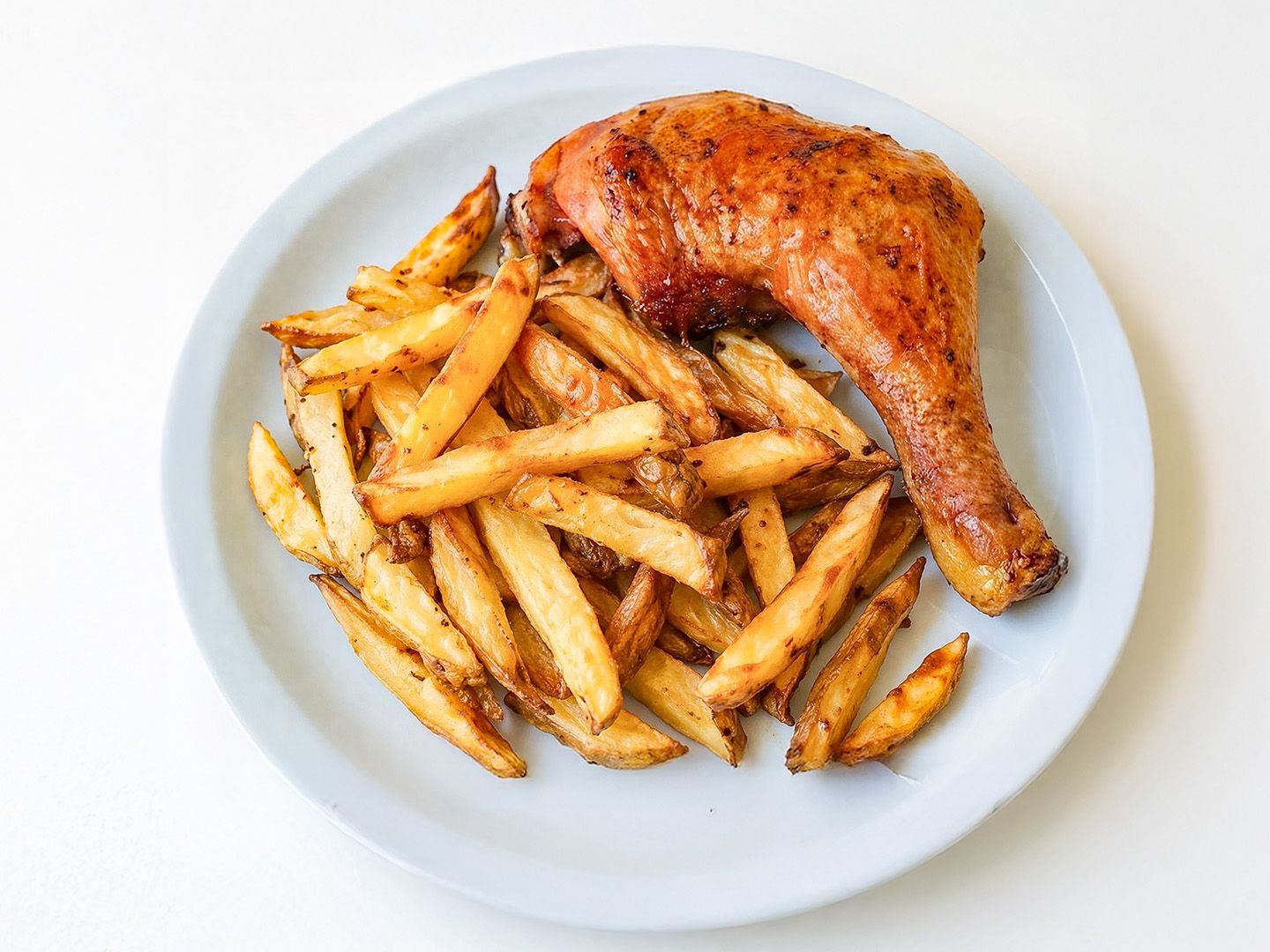 Pollo con papas fritas