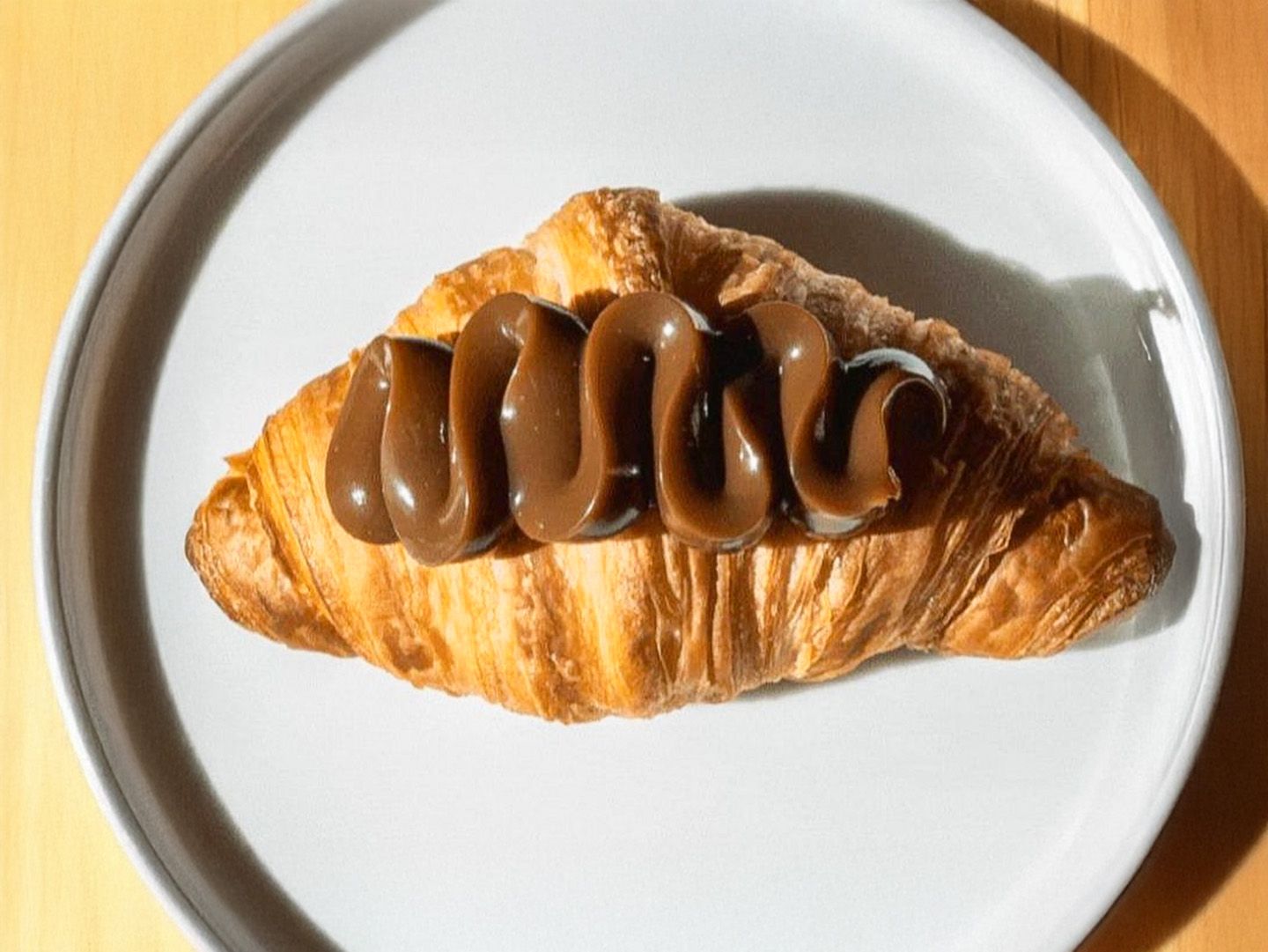 Croissant con dulce de leche