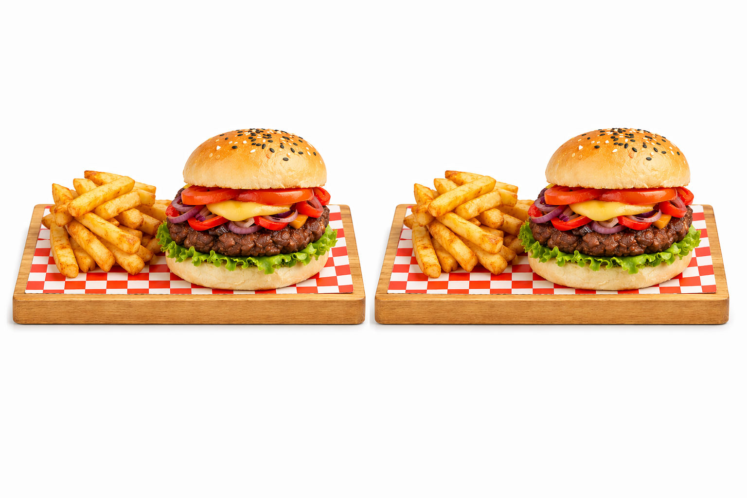 2x Burgers arenita + papas