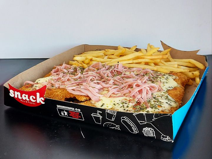 Mila p/2 esp c/jamón + fritas