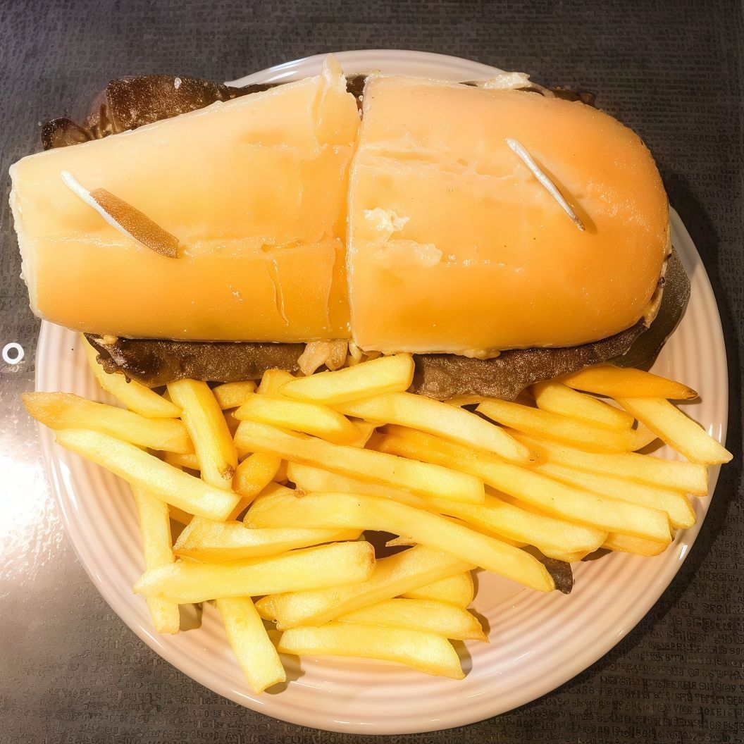 Lomo simple con papas fritas