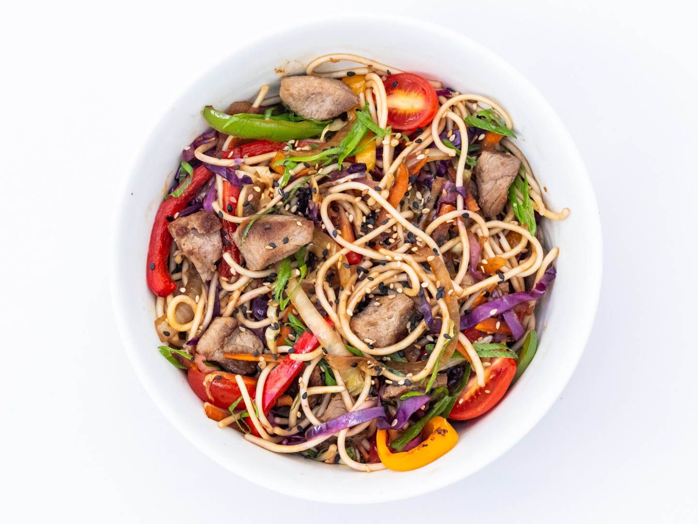 Wok yakisoba de lomo