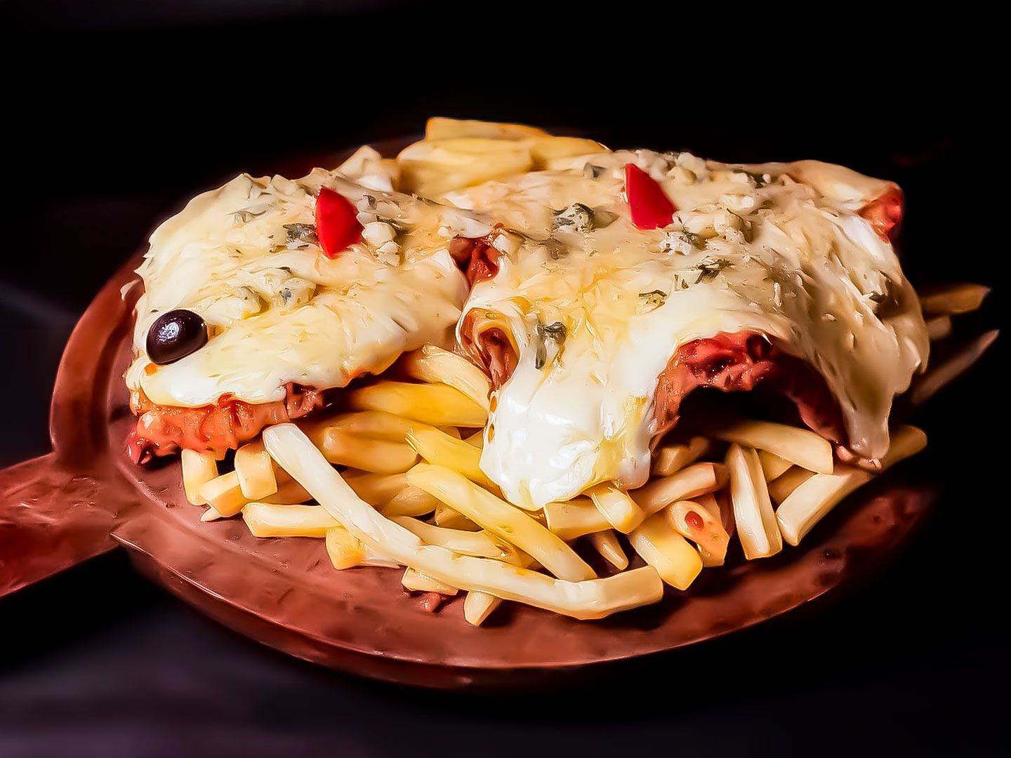 Mila de pollo a la pizza 4 quesos