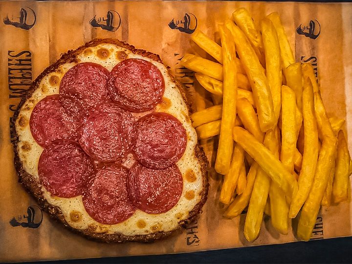 Milanesa a la calabresa+papas fritas