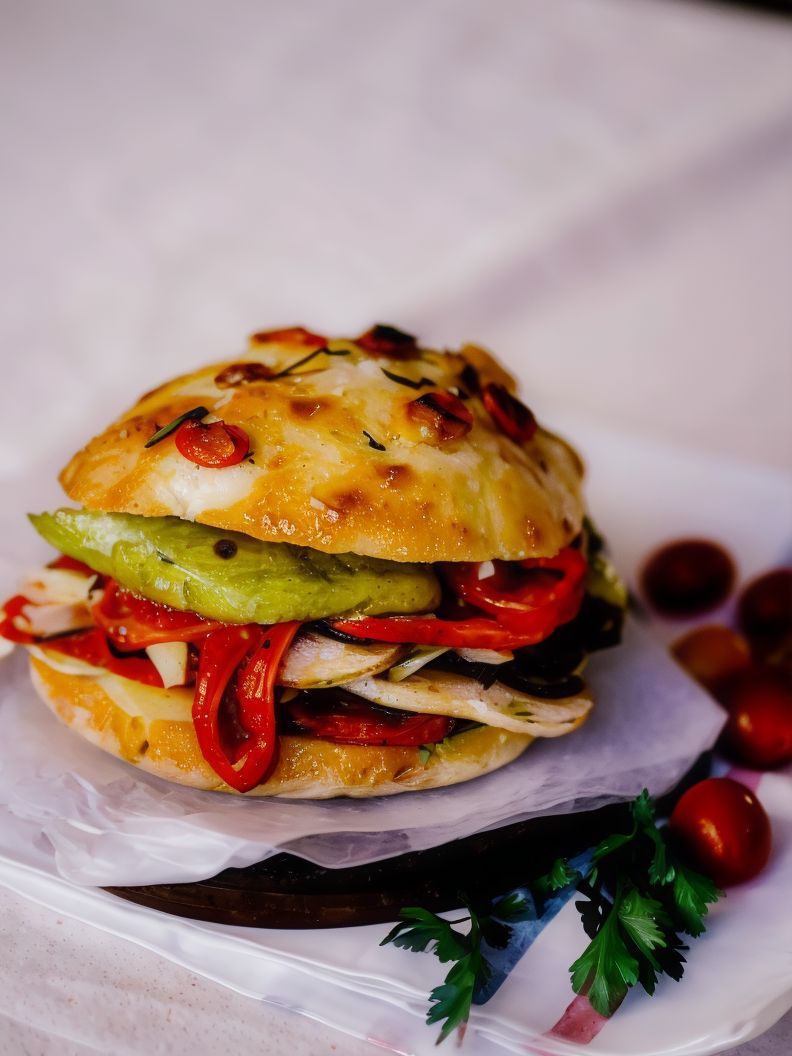 Focaccia vegetales (xl para 2)