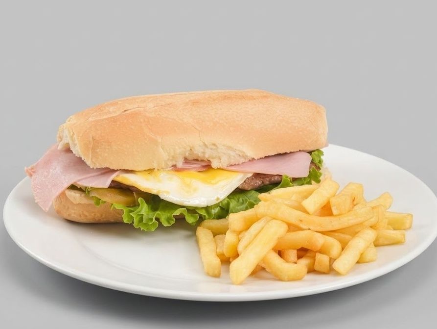 Sándwich de lomo completo.