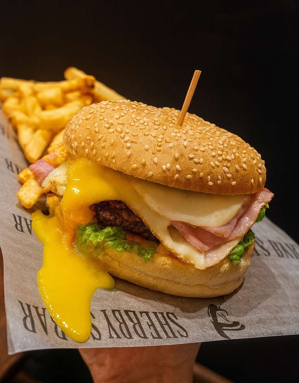 Hamburguesa Completa + Papas