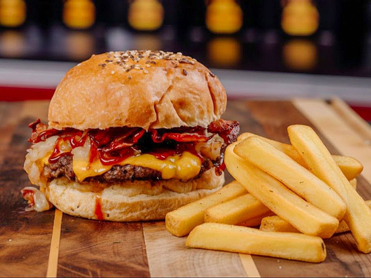 Hamburguesa elvis presley +fritas