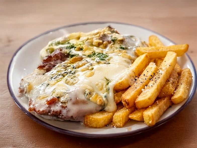 Pollo al horno con salsa