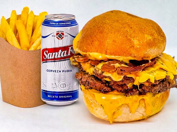 Burger ter stegen doble + cerveza santa fe