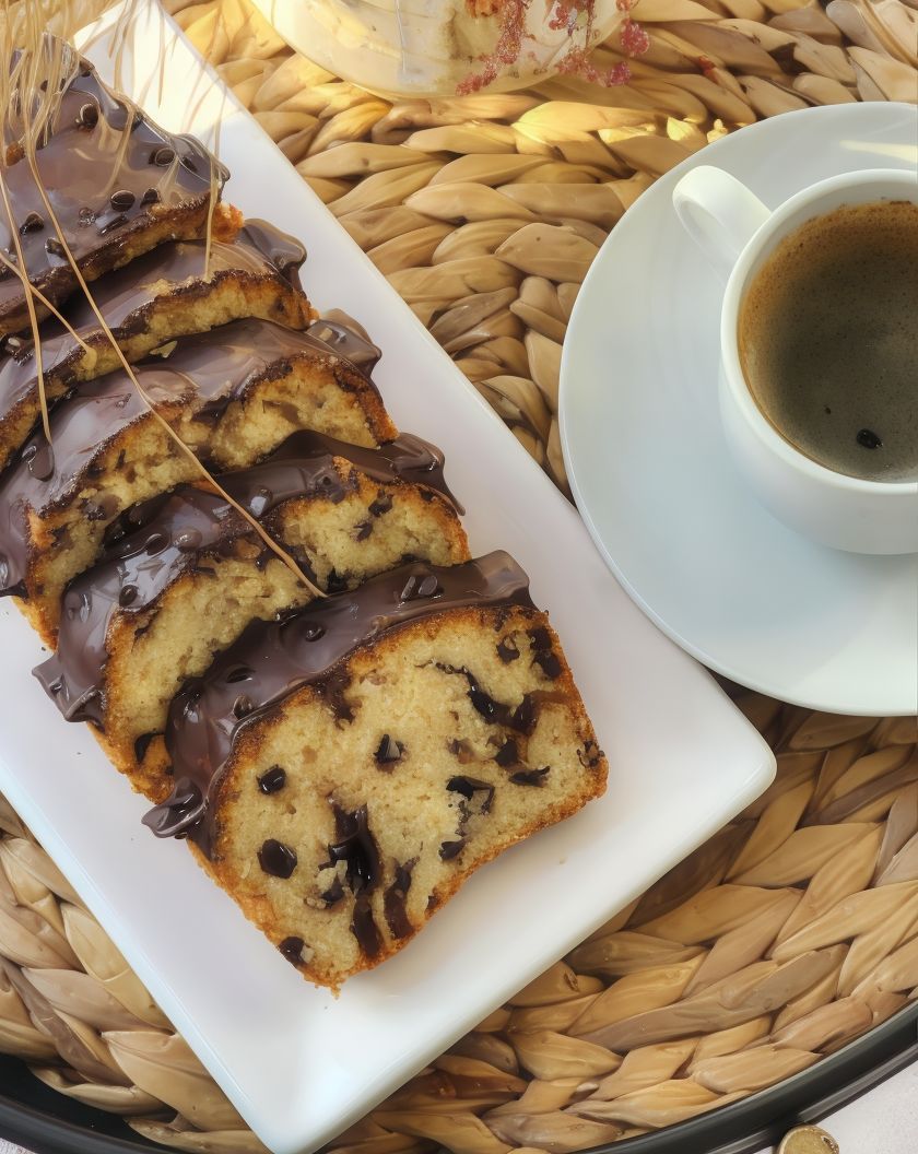 Budín vainillas, chips de choc