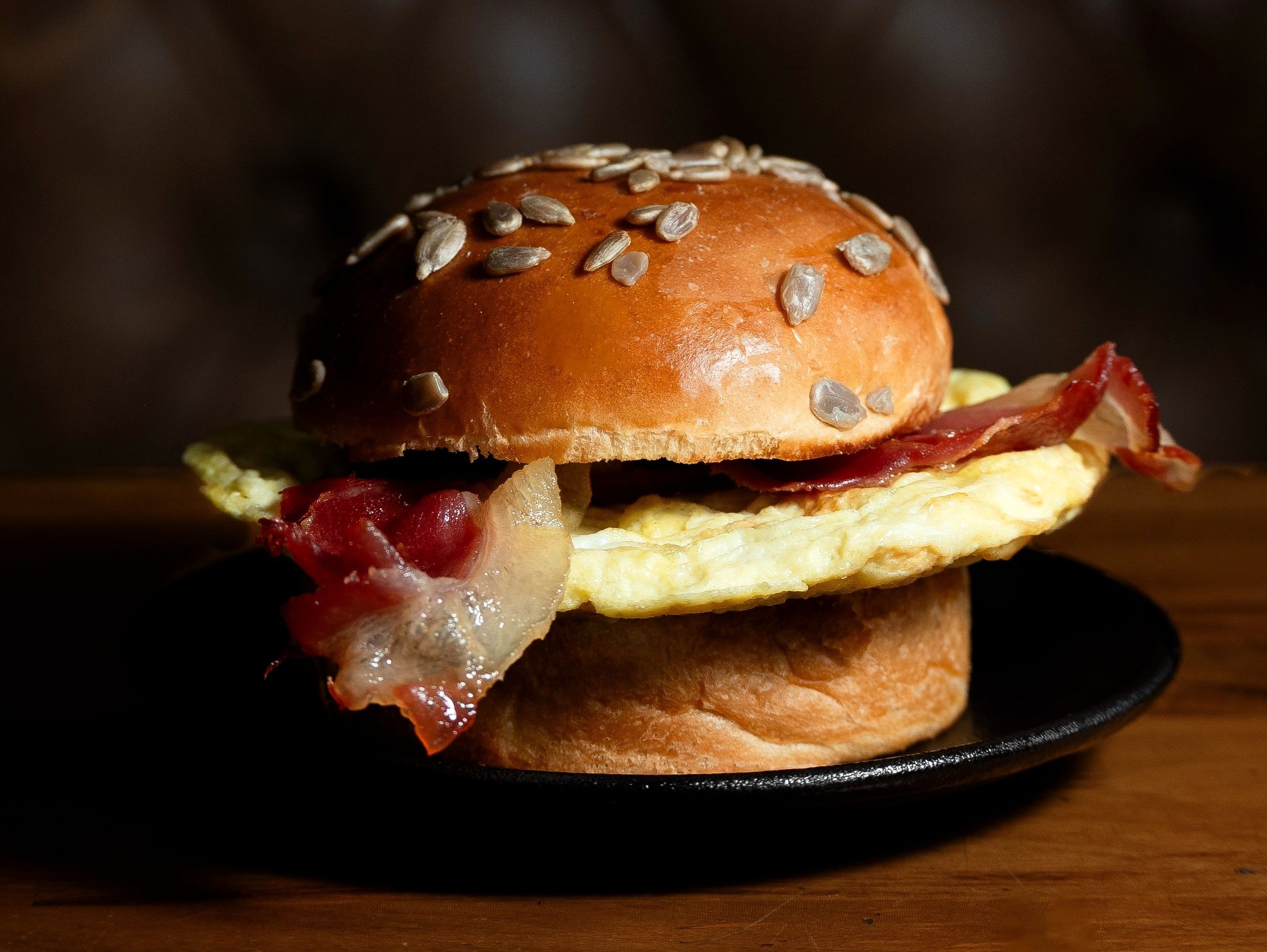 Brioche de huevo y panceta