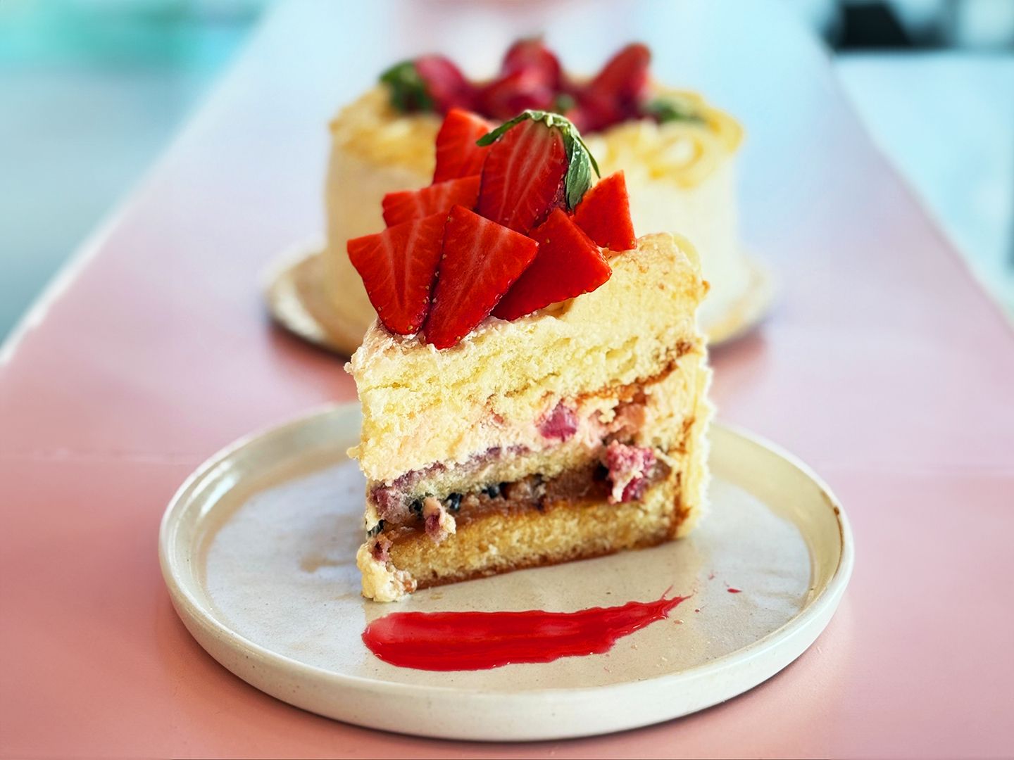 Torta De Frutillas Porción