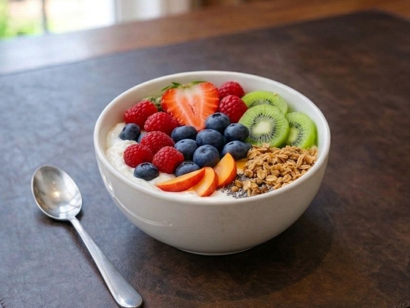 Granola casera con yogurt