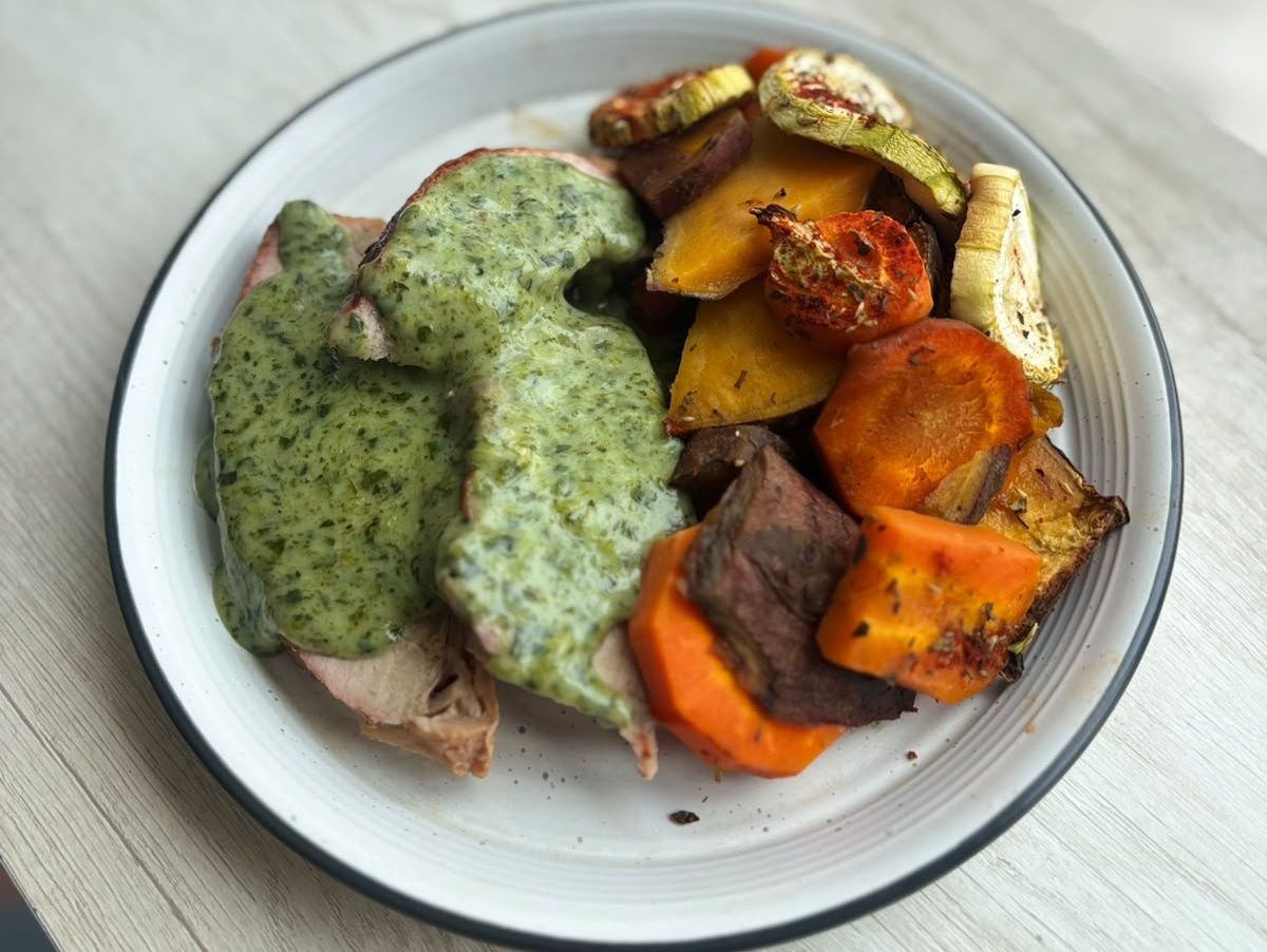Carne de cerdo + vegetales