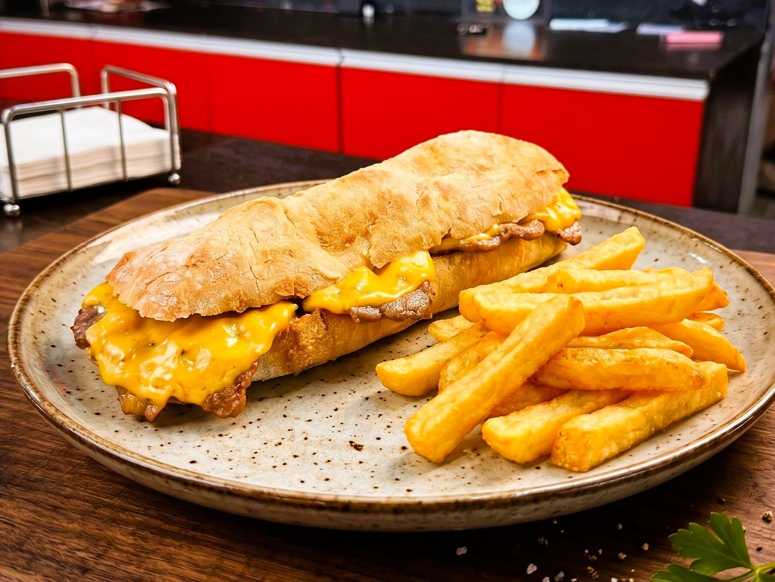 Sándwich de bondiola simple + papas