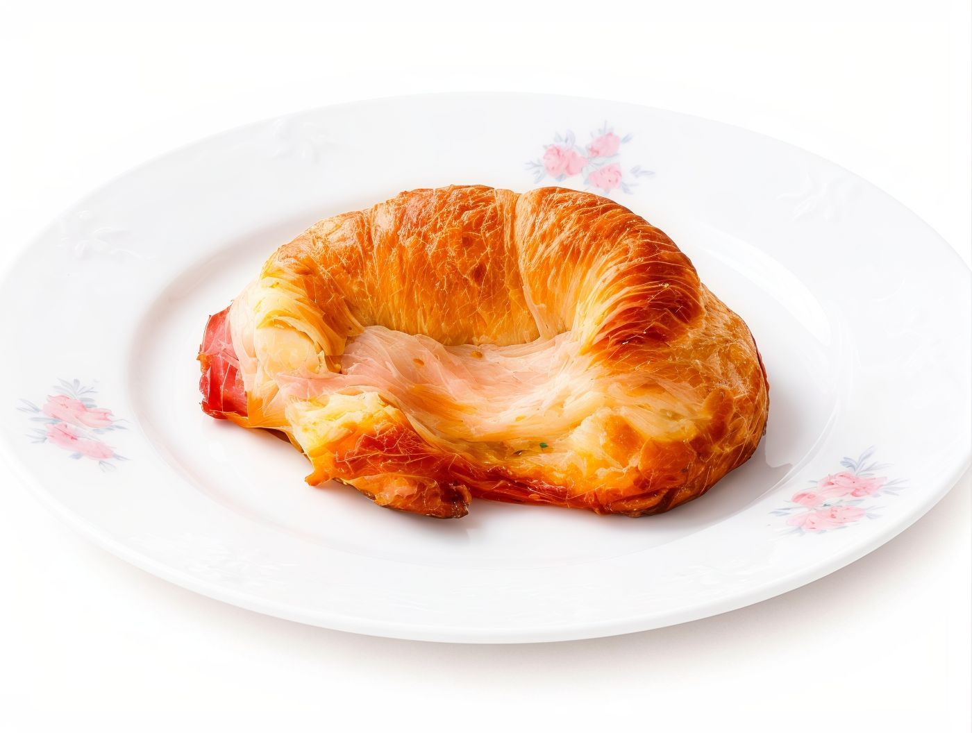 Medialuna simple jamón