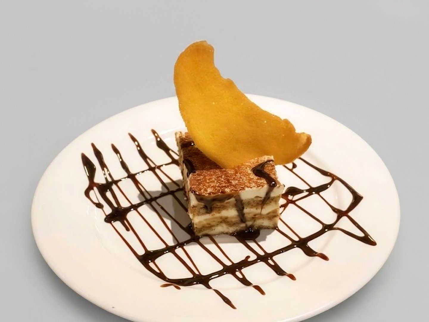 Tiramisú individual.