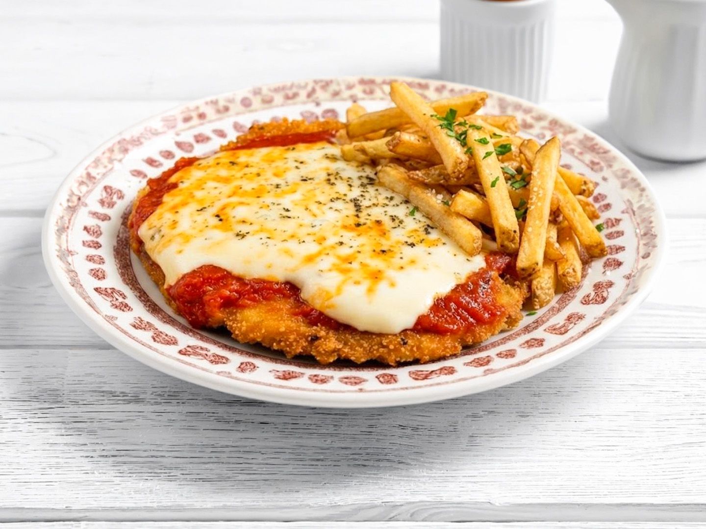 Milanesa a la pizza + fritas