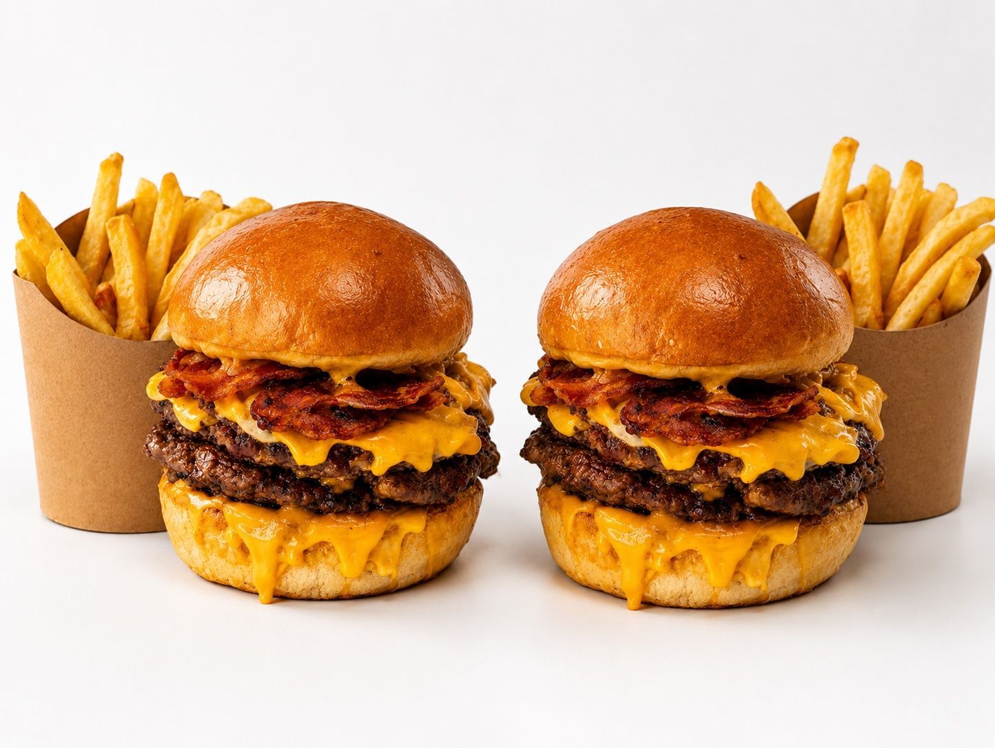 Burger ter steggen doble x 2 + papas