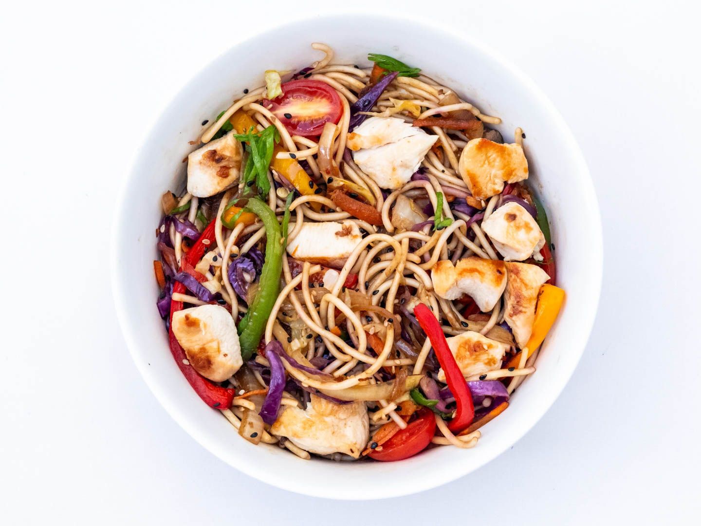 Wok yakisoba de pollo