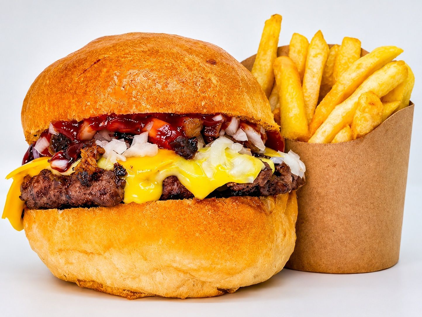 Burger dinho + papas