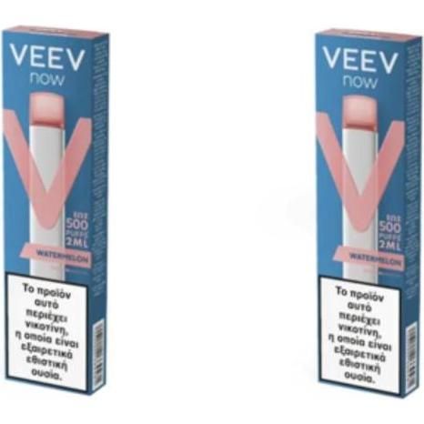 Vaporizador Veev Now Watermelon 500 Puffs 2 Unidades
