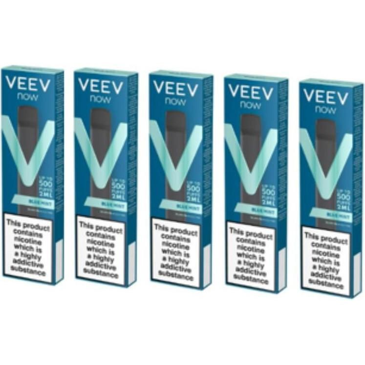 Vaporizador Veev Now Blue Mint 500 Puffs 5 Unidades