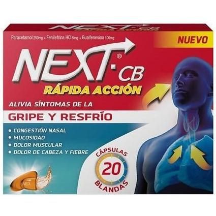 Next CB Rípida Acción Cípsulas Blandas 20 Unidades