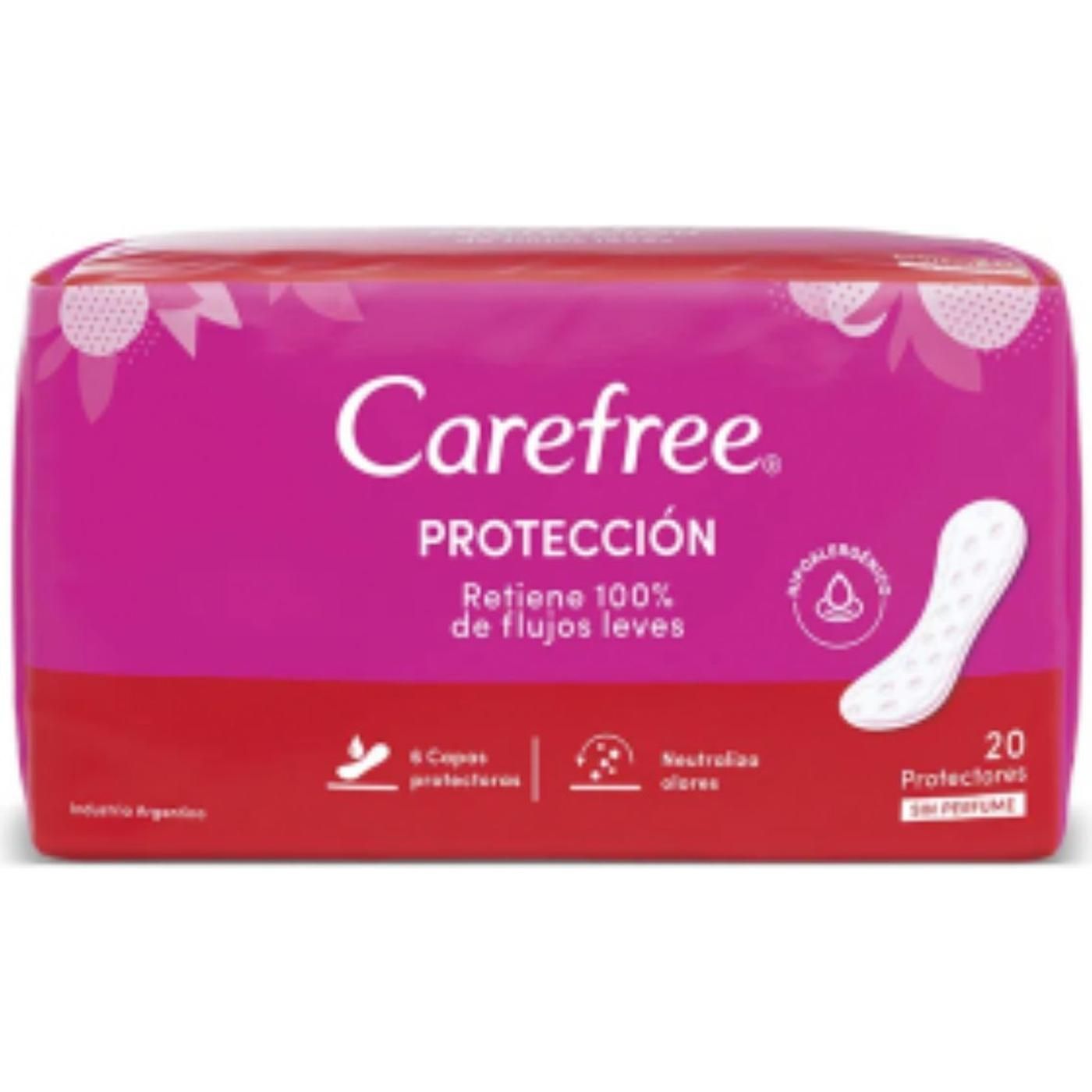 Protectores Diarios Carefree Sin Perfume 20 Unidades