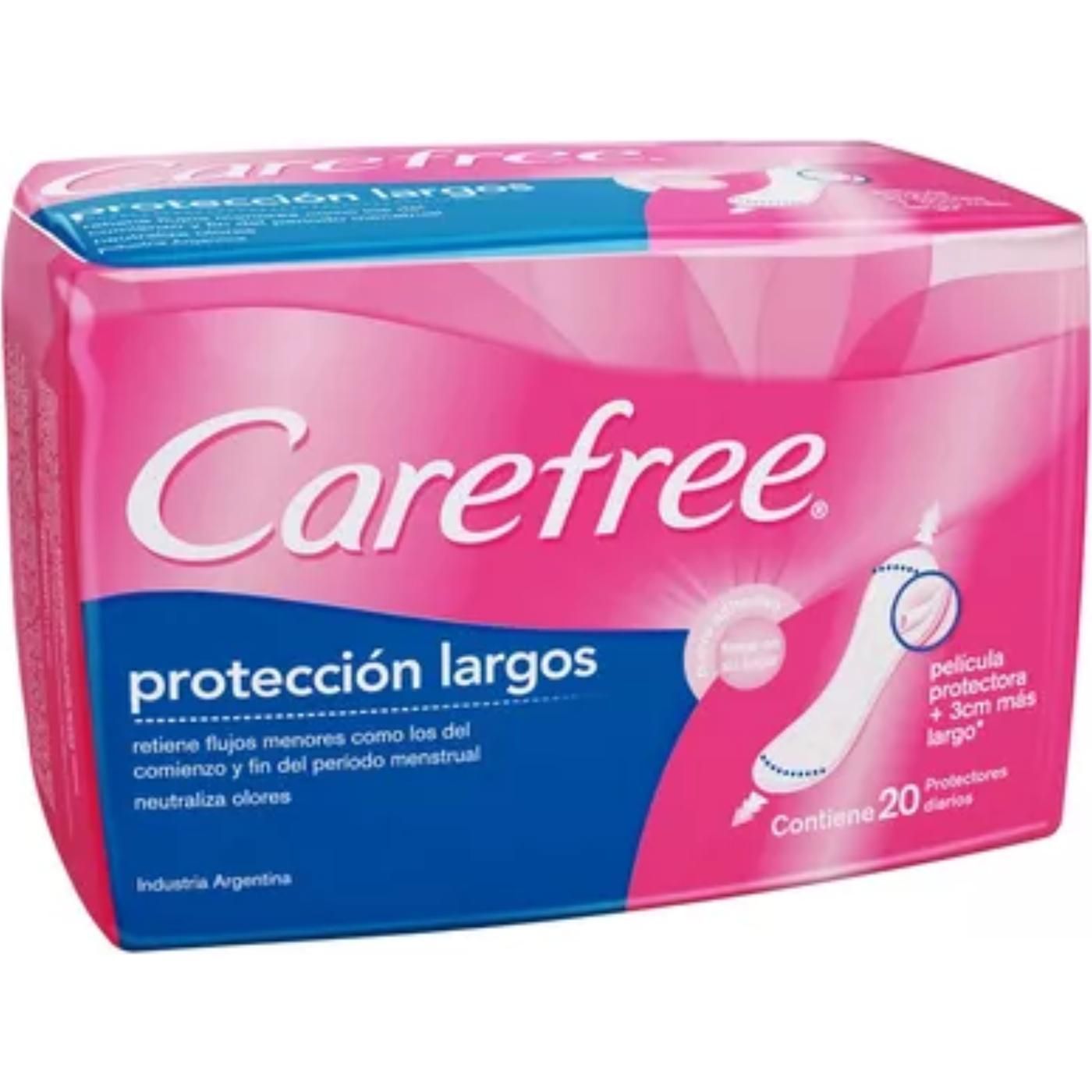 Protectores Diarios Carefree Largo 20 Unidades