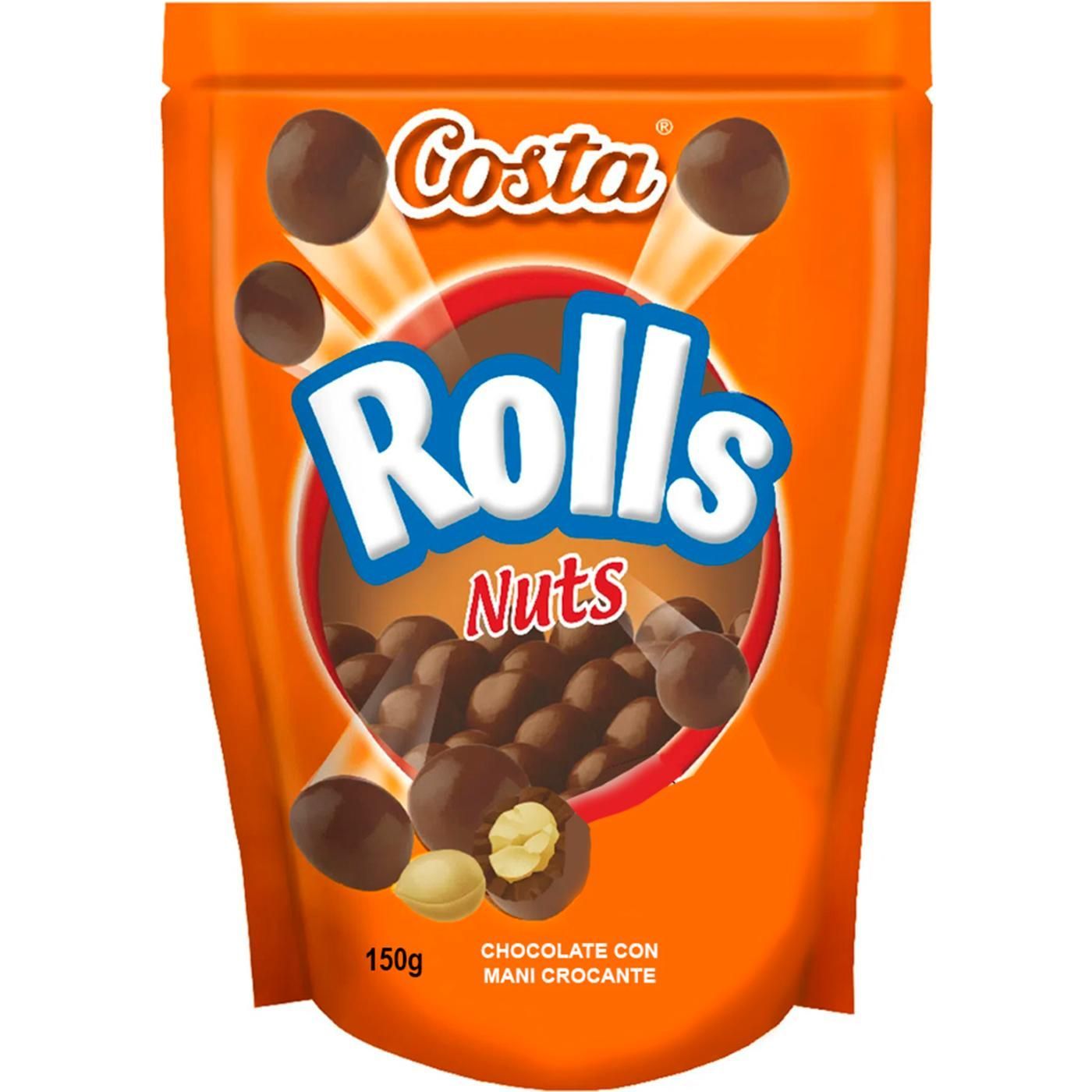 Chocolate Rolls Nuts Costa 150 g