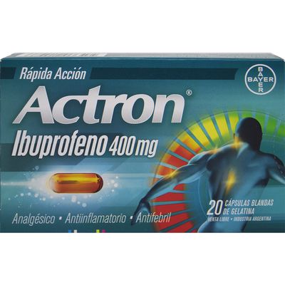 Ibuprofeno Actron 400 (Cípsulas Blandas) 20 Unidades