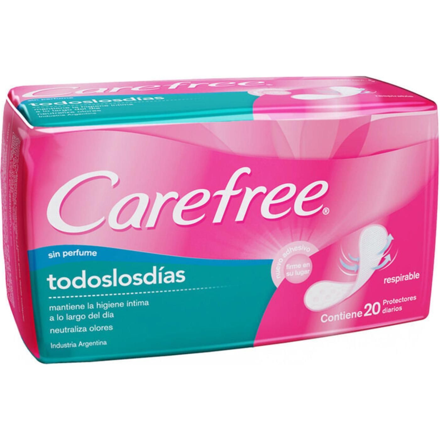 Protectores Diarios Carefree Todos Los D¡as 20 Unidades